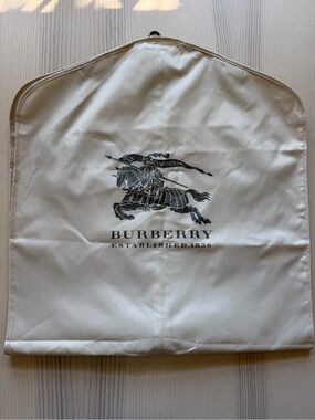 Rare Burberry Coat Dust Cover Storage Garment Bag Knight Logo 51" Authentic